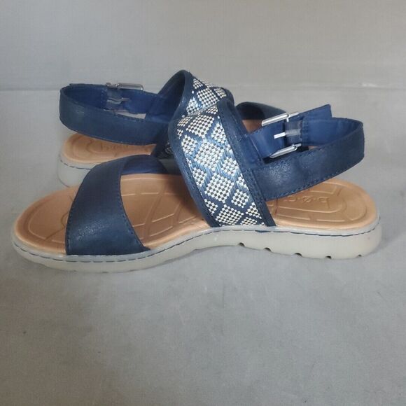BOC Jorunn Navy Blue Strappy Fabric Upper Slingback Sandals Size 9M - Picture 7 of 12